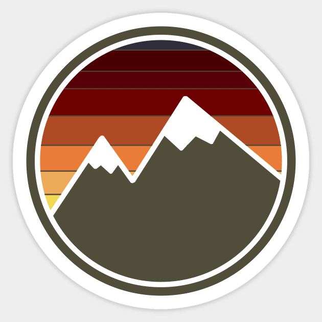 Vintage mountain Patch Sticker by Rosemogo